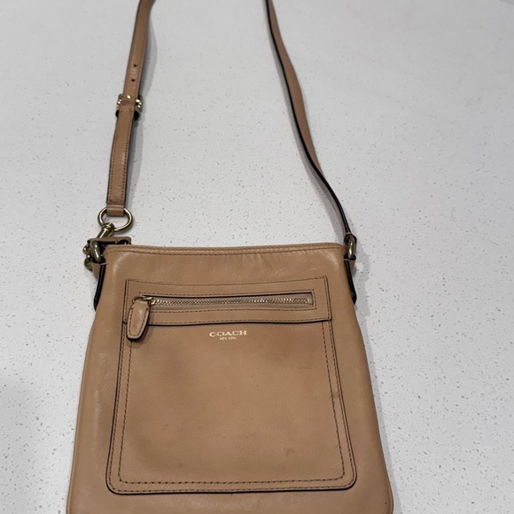 Coach Tan Leather North South Zip Crossbody - Picture 2 of 13